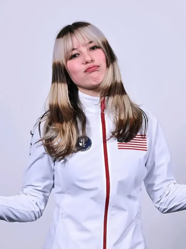 Olympics 2026 Alysa Liu White Jacket