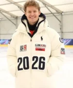 Olympics 2026 Evan Bates Team USA Flagbearer Jacket
