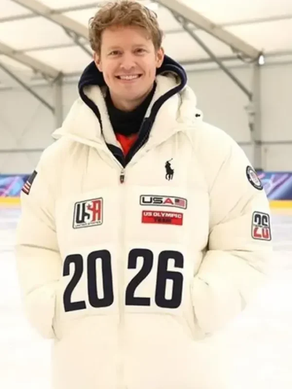 Olympics 2026 Evan Bates Team USA Flagbearer Jacket