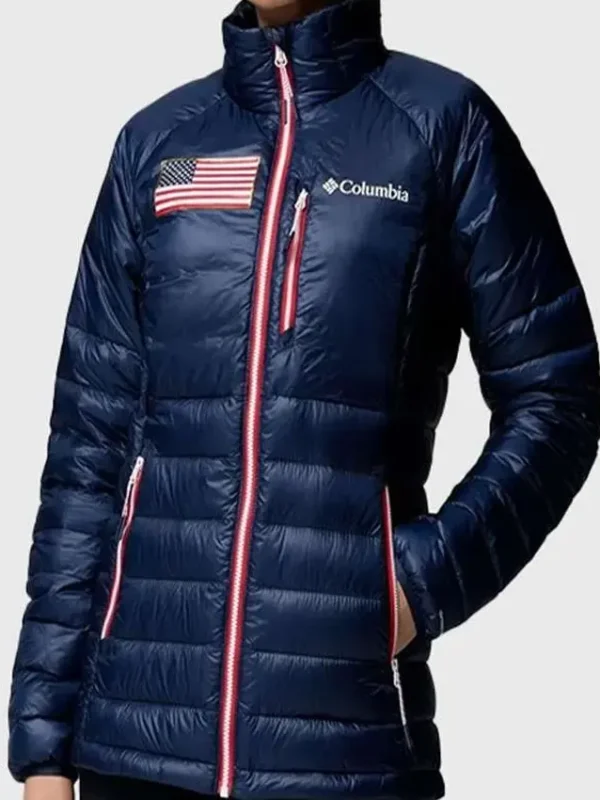 Olympics 2026 Team USA Blue Puffer Jacket