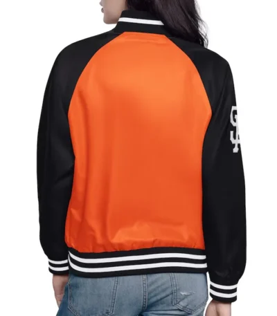 Orange-Black San Francisco Giants Home Run Varsity Satin Jacket