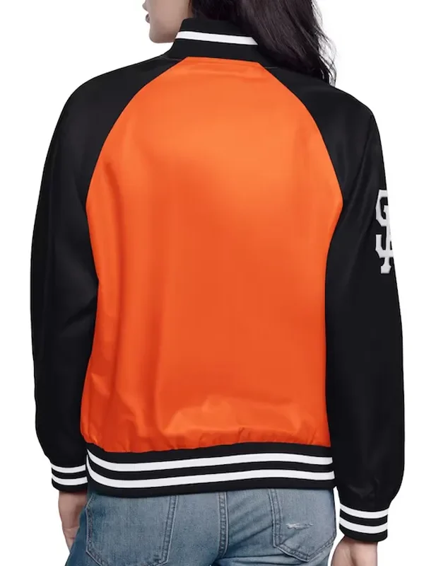 Orange-Black San Francisco Giants Home Run Varsity Satin Jacket