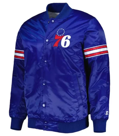 Philadelphia 76ers Pick & Roll Royal Blue Jacket