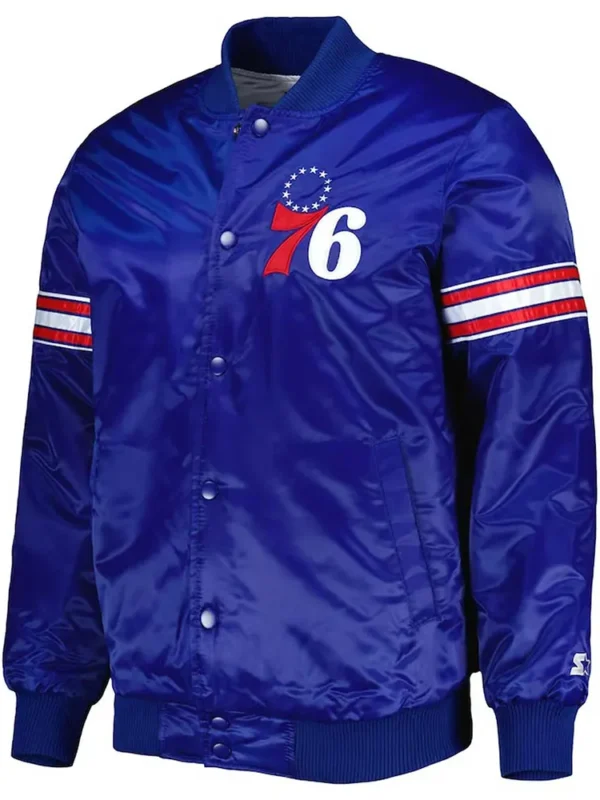 Philadelphia 76ers Pick & Roll Royal Blue Jacket