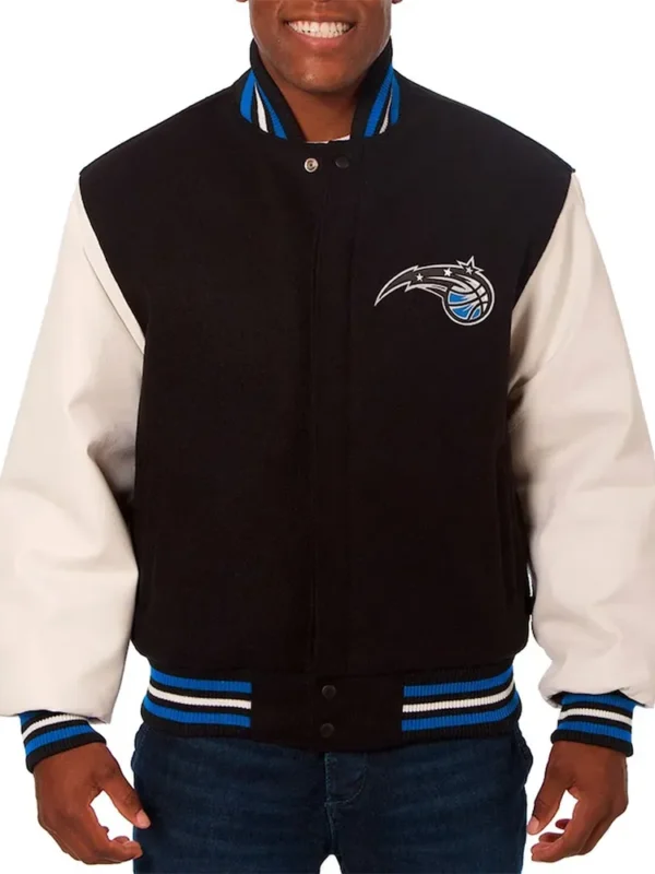Orlando Magic Black and White Varsity Jacket