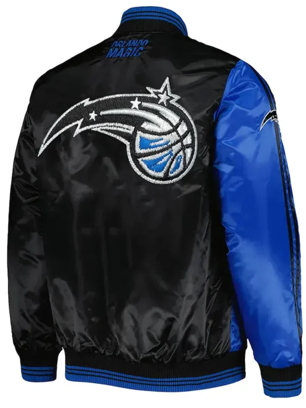 Orlando Magic Fast Break Blue and Black Satin Jacket