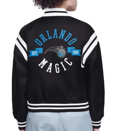 Orlando Magic Printed Logo Varsity Satin Jacket