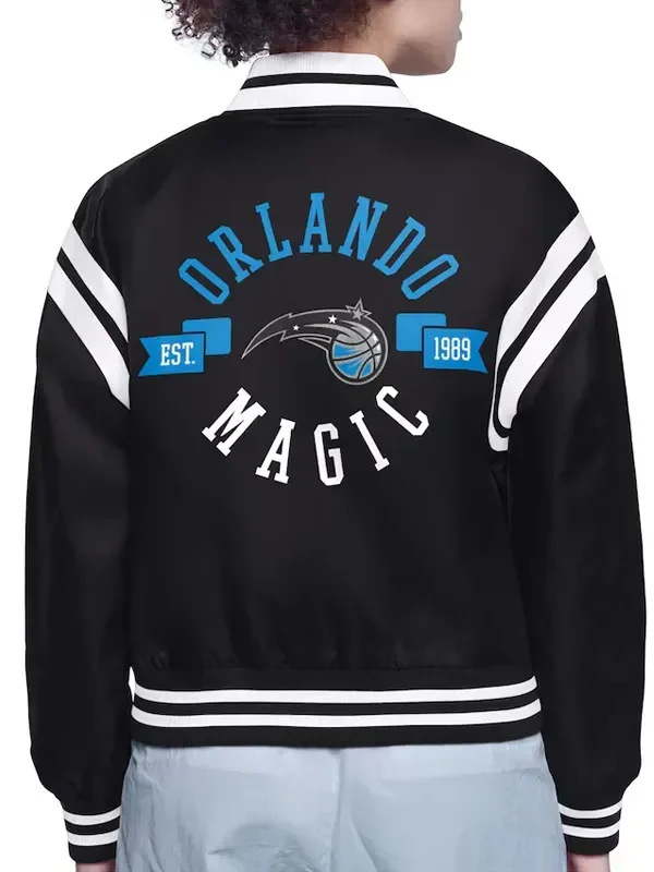 Orlando Magic Printed Logo Varsity Satin Jacket
