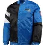 Orlando Magic Varsity Color Block Black and Blue Satin Jacket