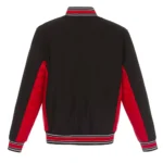 Ottawa Senators Accent Black-Red Varsity Wool Poly-Twill Jacket