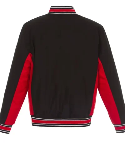 Ottawa Senators Accent Black-Red Varsity Wool Poly-Twill Jacket