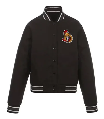 Ottawa Senators Poly Twill Front Hit Black Jacket