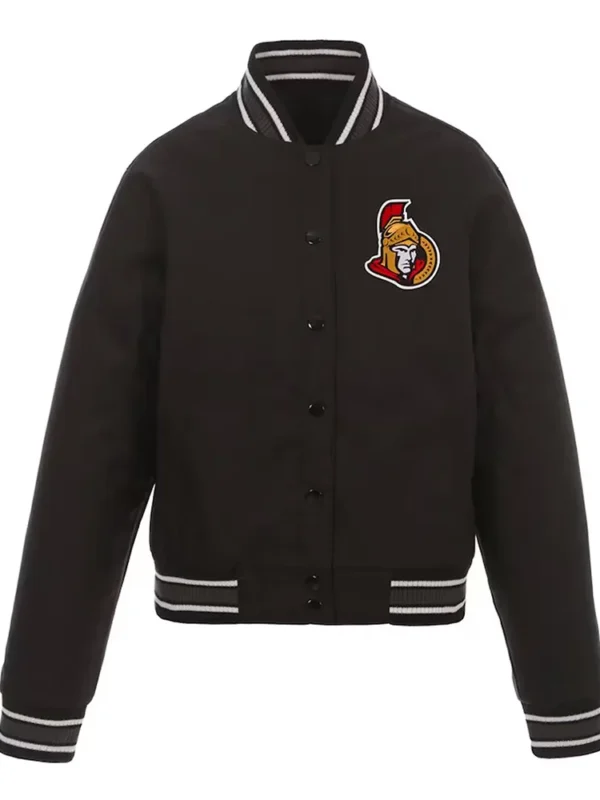 Ottawa Senators Poly Twill Front Hit Black Jacket