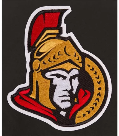 Ottawa Senators Poly Twill Front Hit Black Jacket