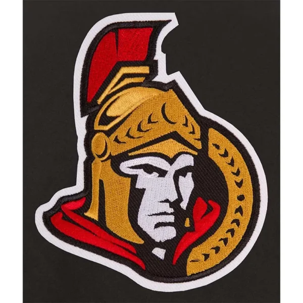 Ottawa Senators Poly Twill Front Hit Black Jacket