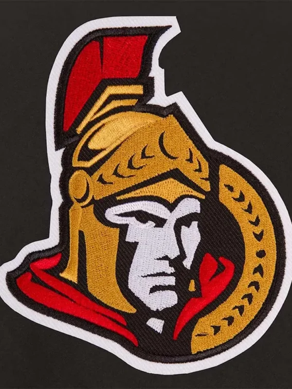 Ottawa Senators Poly Twill Front Hit Black Jacket
