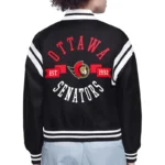 Ottawa Senators Printed Logo Varsity Satin Jacket