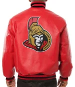 Ottawa Senators Varsity Leather Red Jacket