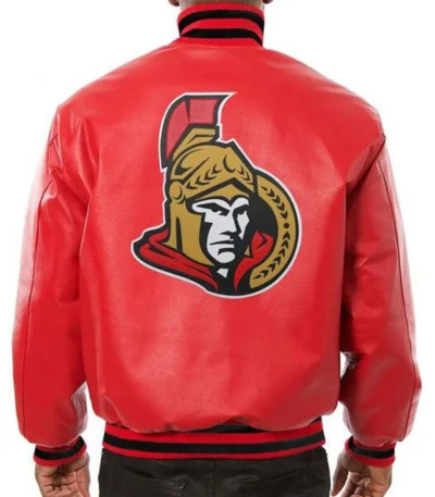 Ottawa Senators Varsity Leather Red Jacket