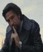 Motor City Pablo Schreiber Black Leather Coat