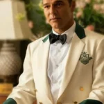 Palm Royale Ricky Martin White Cropped Blazer