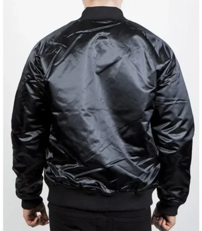 Philadelphia 76ers Black Tonal Satin Jacket