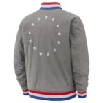 Philadelphia 76ers City Edition Courtside Gray Bomber Jacket