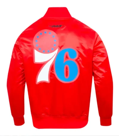 Philadelphia 76ers Classic Big Logo Satin Jacket