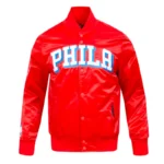 Philadelphia 76ers Classic Big Logo Satin Jacket