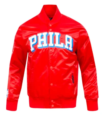 Philadelphia 76ers Classic Big Logo Satin Jacket