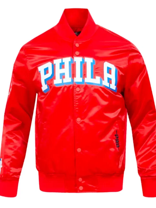 Philadelphia 76ers Classic Big Logo Satin Jacket