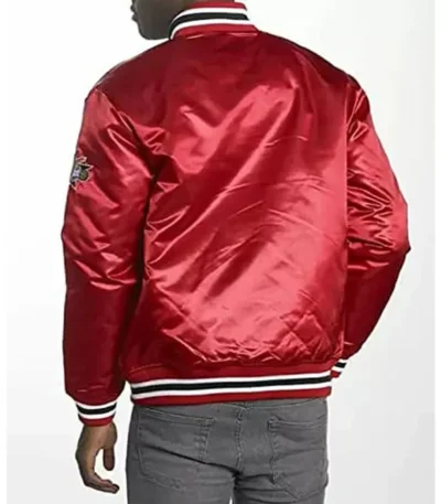 Philadelphia 76ers College Red Satin Jacket