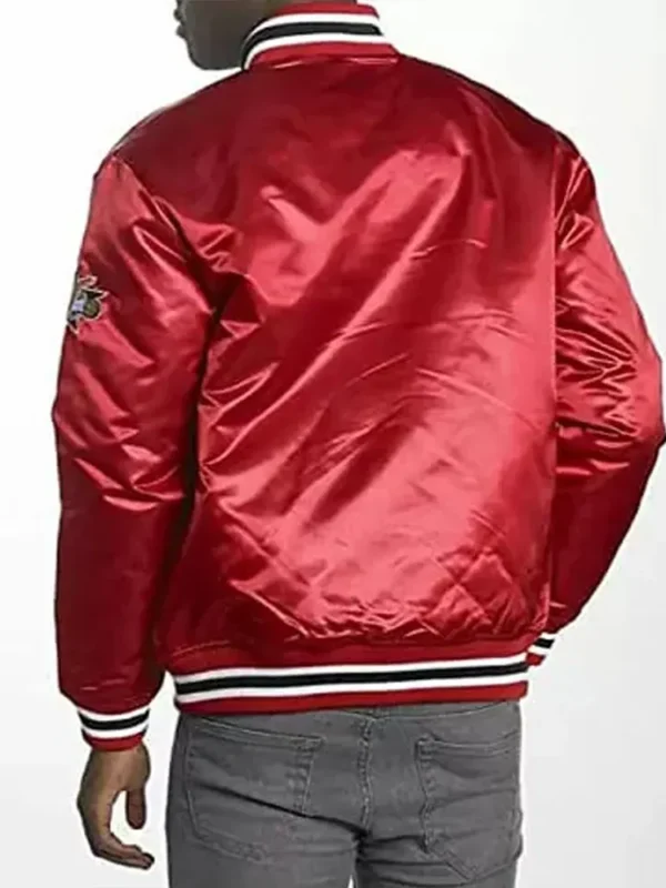 Philadelphia 76ers College Red Satin Jacket