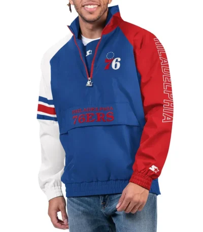 Philadelphia 76ers Elite Half Zip Pullover Jacket