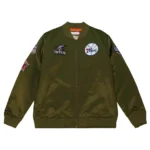 Philadelphia 76ers Flight Green Satin Jacket