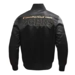 Philadelphia 76ers Gold Logo Satin Jacket