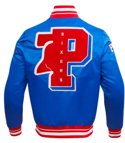 Philadelphia 76ers Mashup Classic Rib Satin Jacket