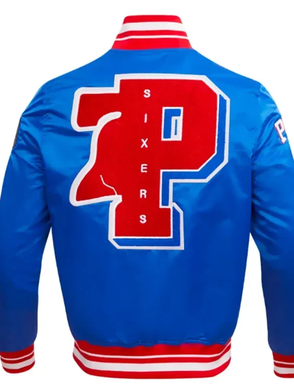 Philadelphia 76ers Mashup Classic Rib Satin Jacket
