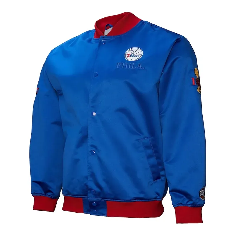 Philadelphia 76ers OG 3.0 Lightweight Royal Satin Jacket Philadelphia 76ers OG 3.0 Lightweight Royal Satin Jacket