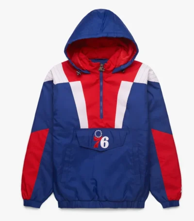 Philadelphia 76ers Pullover Half-Zip Jacket