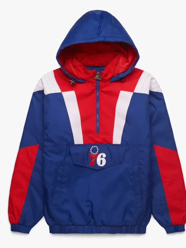 Philadelphia 76ers Pullover Half-Zip Jacket