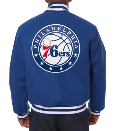 Philadelphia 76ers Royal Varsity All Wool Jacket