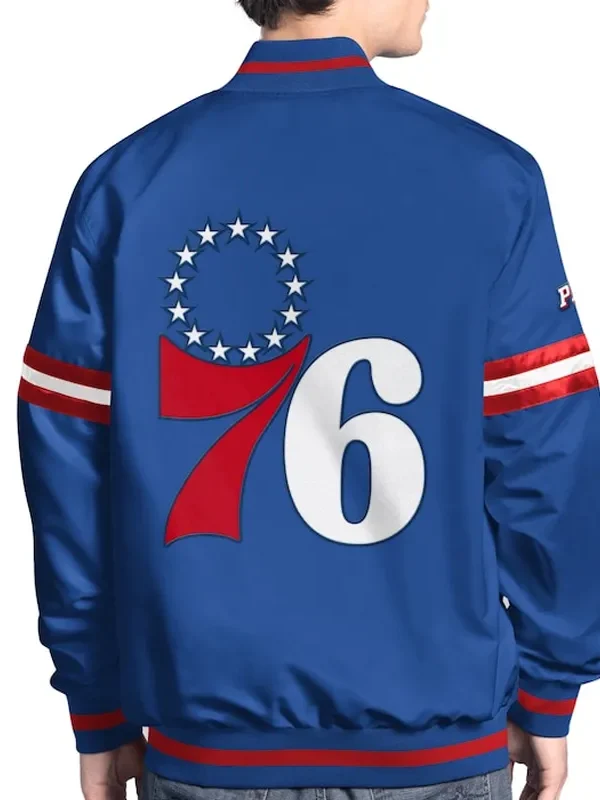 Philadelphia 76ers Scout Varsity Satin Jacket