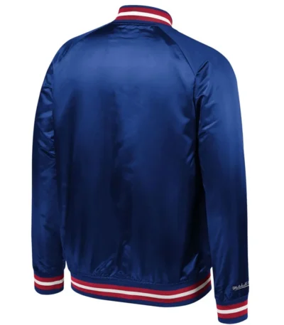 Philadelphia 76ers Sixers Satin Full-Snap Jacket