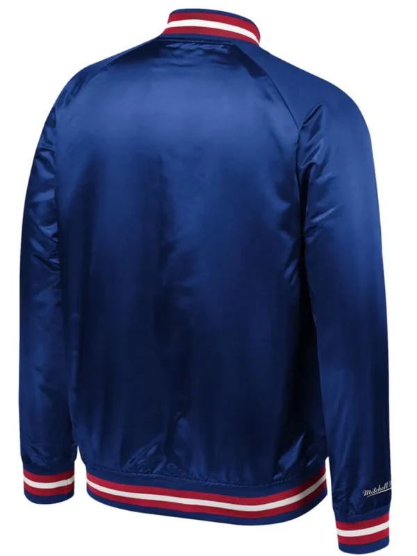 Philadelphia 76ers Sixers Satin Full-Snap Jacket