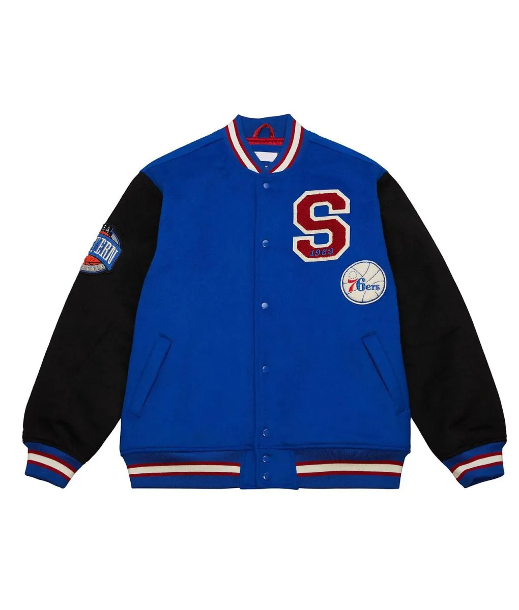 Philadelphia 76ers Team Legacy Varsity Wool Jacket Philadelphia 76ers Team Legacy Varsity Wool Jacket