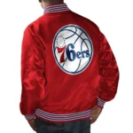 Philadelphia 76ers The Champ Red Satin Jacket