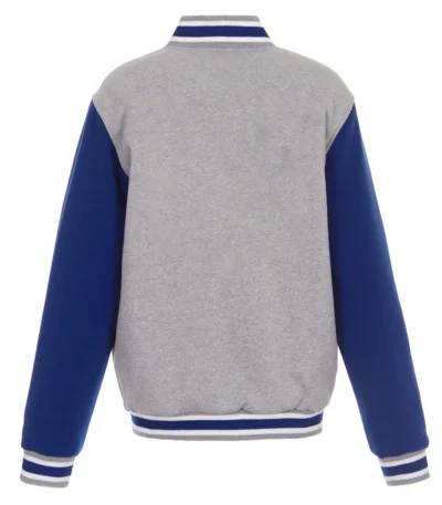 Philadelphia 76ers Varsity Gray and Royal Wool Jacket