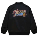 Philadelphia 76ers Vintage Logo Lightweight Satin Jacket