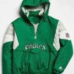 Philadelphia Eagles 80’s Green Anorak Jacket